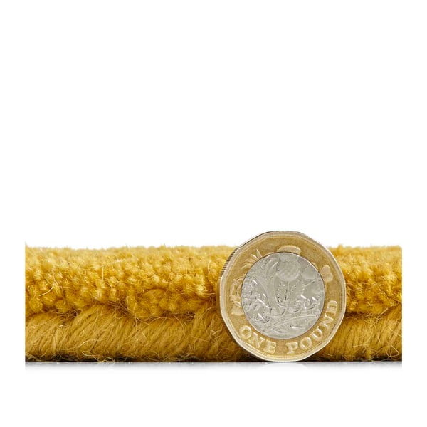 Horčicovožltý vlnený koberec Think Rugs Kasbah, 120 x 170 cm-image-2