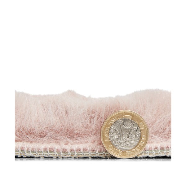 Ružový koberec Think Rugs Teddy, ⌀ 120 cm-image-3