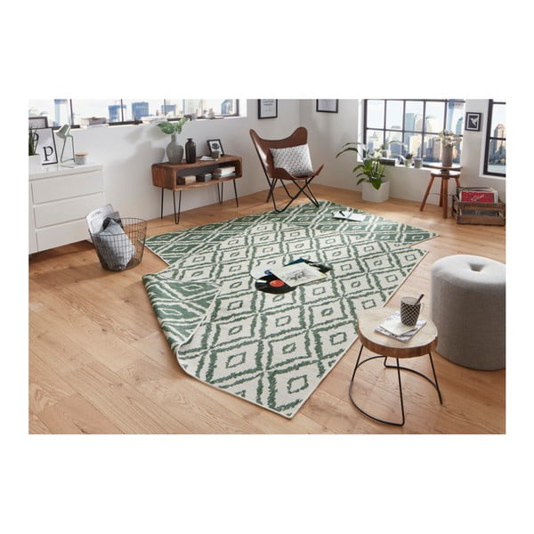 Zeleno-biely vonkajší koberec NORTHRUGS Rio, 200 x 290 cm-image-4