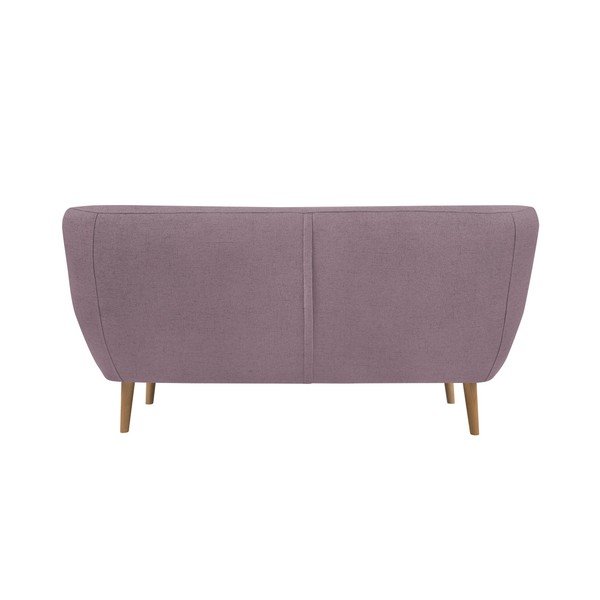 Ružová dvojmiestna pohovka so svetlými nohami Mazzini Sofas Sicile-image-1