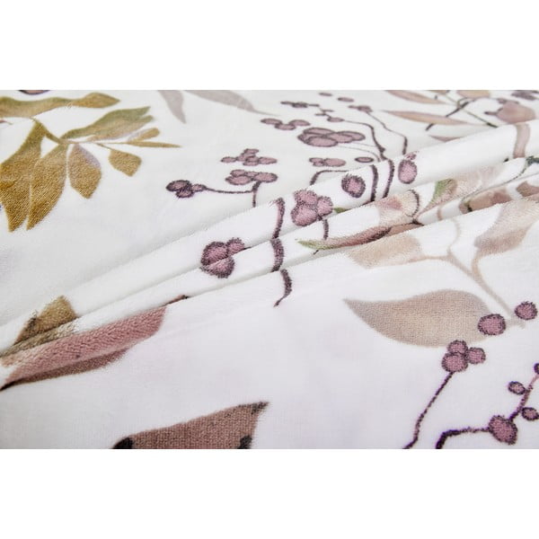 Bielo-hnedé obliečky na jednolôžko z mikroplyšu 140x200 cm Ramita - My House-image-3