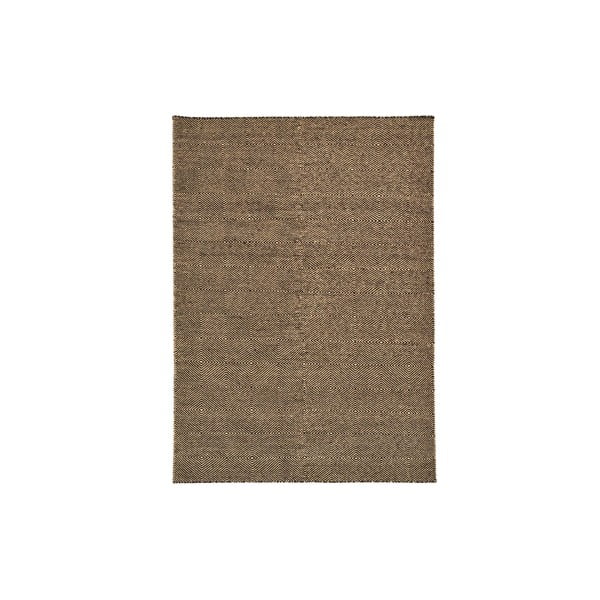 Ručne tkaný koberec Dark Brown Kilim, 160x222 cm