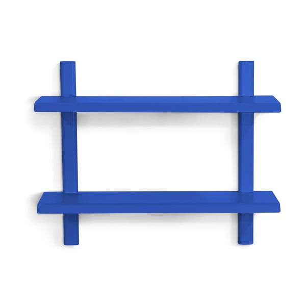 Modrá poschodová kovová polica 60 cm Hola – Spinder Design