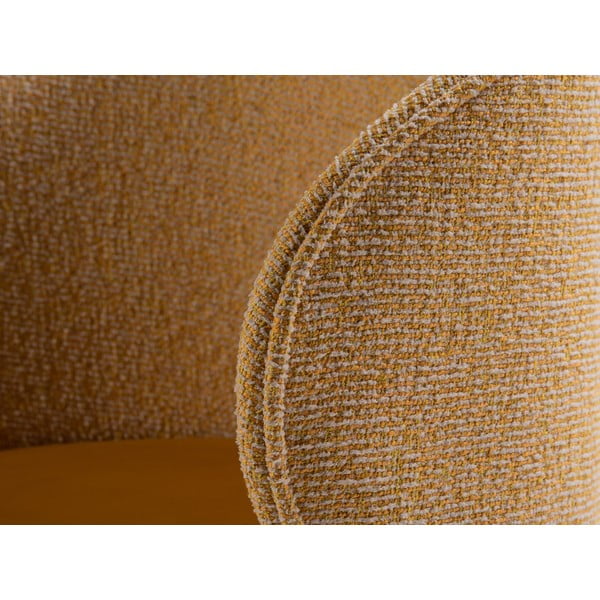 Zamatové kreslo v horčicovej farbe Inez – Micadoni -image-1