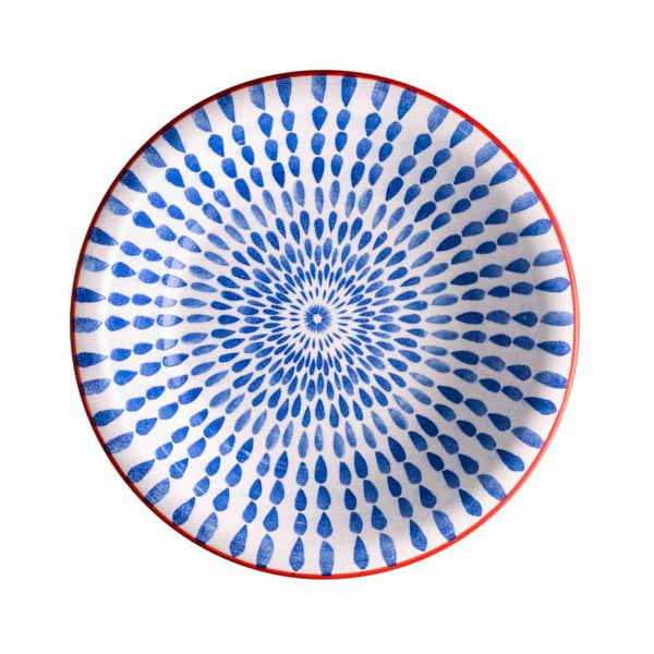 Modrý polievkový tanier z dolomitu Brandani Ginger, ⌀ 21 cm