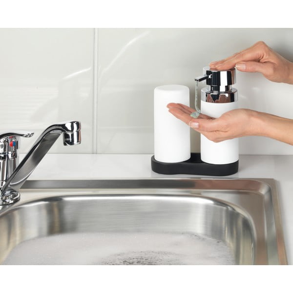 Sada 2 bielych zásobníkov na umývací prostriedok Wenko Squeeze, 250 ml-image-3