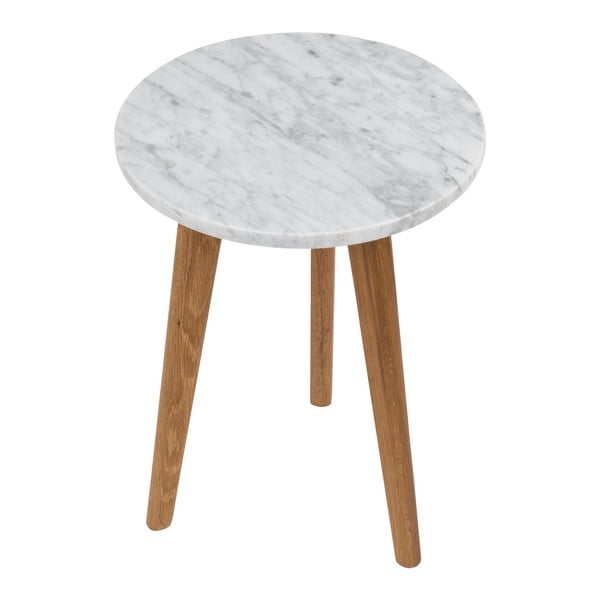 Odkladací stolík s doskou v dekore kameňa Zuiver, Ø 32 cm-image-2