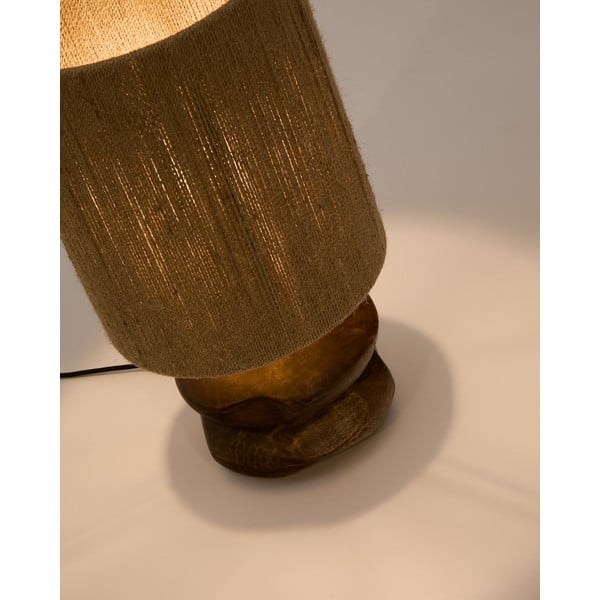 Stolová lampa v tmavoprírodnej farbe z masívu akácie (výška 43 cm) Kor – Kave Home-image-2