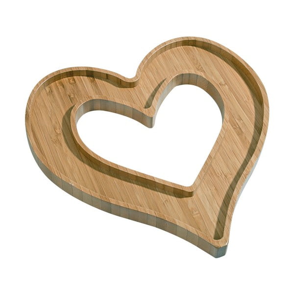 Bambusová servírovacia miska Kutahya Heart, 26 × 25 cm