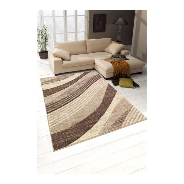 Hnedý koberec Webtappeti Intariso Wave, 140 × 200 cm