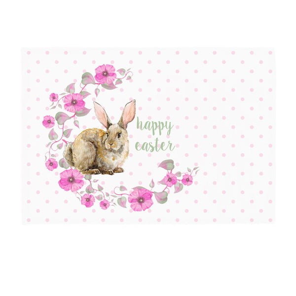Sada 2 prestieraní Apolena Rabbit Wishes Happy Easter, 33 × 45 cm