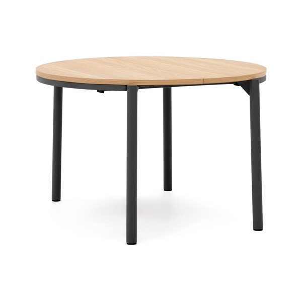 Okrúhly rozkladací jedálenský stôl v dekore duba ø 120 cm Montuiri – Kave Home-image-3