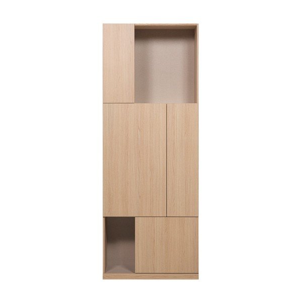 Modulárna skrinka v prírodnej farbe 80x215 cm Build – WOOOD