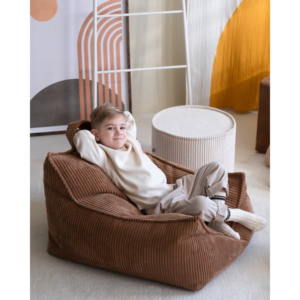 Krémový menčestrový detský puf – Wigiwama-image-2