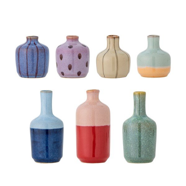 Kameninové ručne maľované súprava váz 7 ks (výška  14 cm) Maien – Bloomingville
