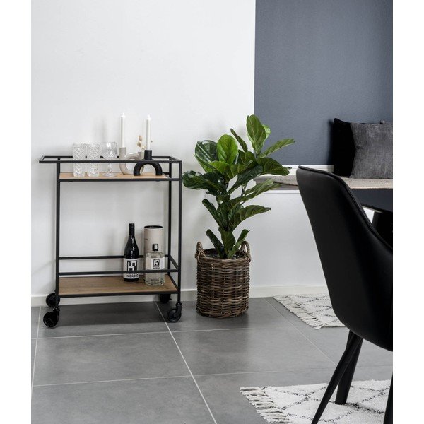 Barový vozík s doskami v dubovom dekore House Nordic Vita-image-1