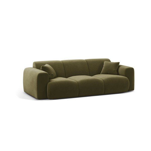 Khaki zamatová pohovka 235 cm Molino – Micadoni 
