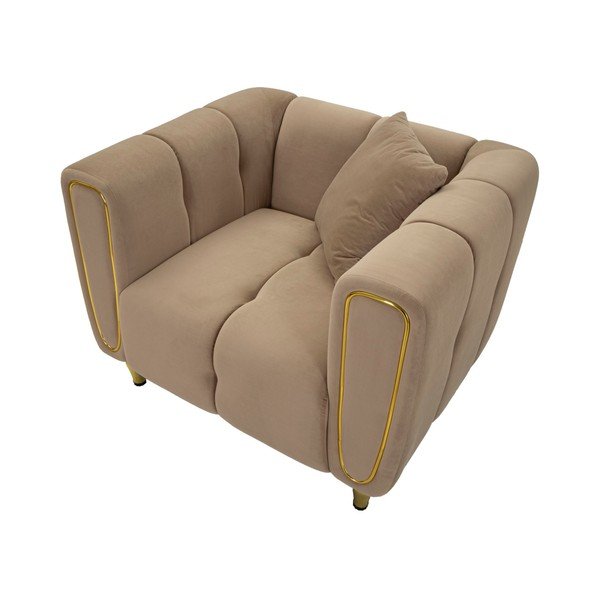 Taupe zamatové kreslo Alma – Mauro Ferretti-image-4