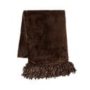 Tmavohnedý pléd Tiseco Home Studio Flanelo, 170 x 130 cm