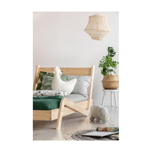 Detská posteľ z borovicového dreva Adeko Zigzag, 80 × 200 cm-image-1