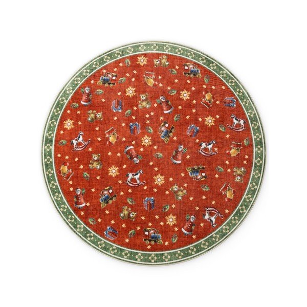 Červený/zelený okrúhly koberec s vianočným motívom ø 200 cm Toy's Delight Nostalgic Noel Red Green – Villeroy&Boch-image-4