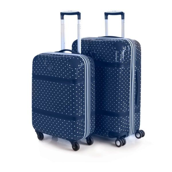 Sada 2 modrých cestovných kufrov na kolieskach Arsamar Howard