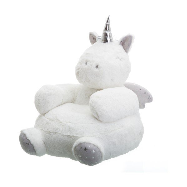 Biely puf v tvare jednorožca Unimasa Unicorn