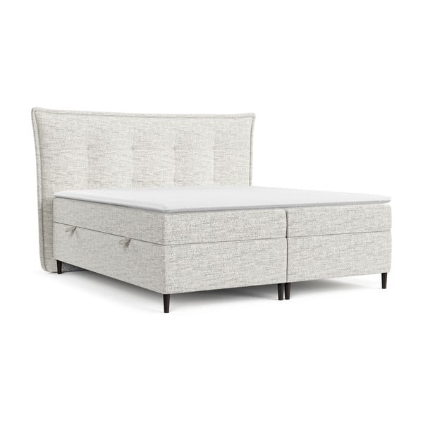 Svetlosivá boxspring posteľ s úložným priestorom 160x200 cm Sinai – Maison de Rêve