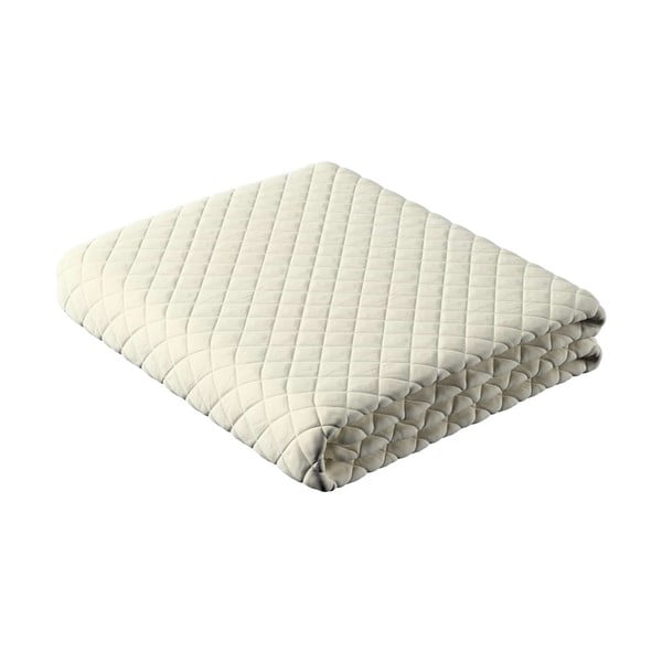 Biela prešívaná posteľná prikrývka na dvojlôžko 170x210 cm Posh Velvet - Yellow Tipi