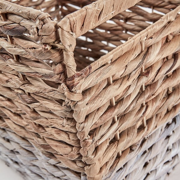 Prútený úložný box s bielym detailom Kave Home Woody-image-1