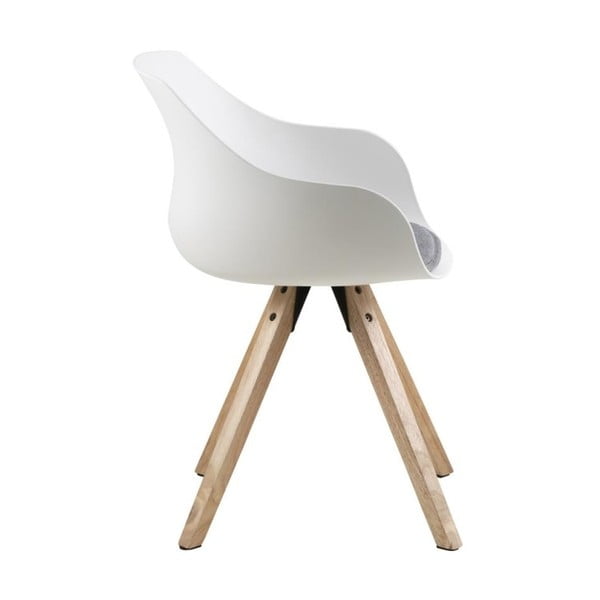 Biele/sivé čalúnené jedálenské stoličky v súprave s podrúčkami 2 ks Tina – Actona-image-4