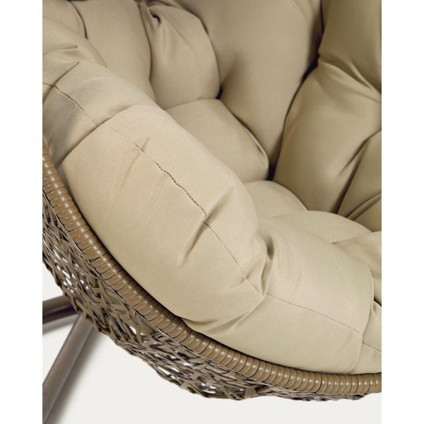 Hnedé závesné záhradné kreslo Kave Home Florina-image-4