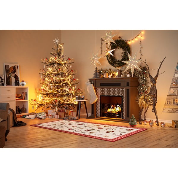 Červený behúň s vianočným motívom s prímesou bavlny 80x200 cm Toy's Delight Red Christmas – Villeroy&Boch-image-1