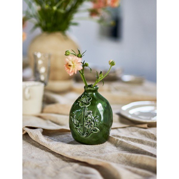 Zelená kameninová váza (výška  13,5 cm) Ramia – Bloomingville-image-1
