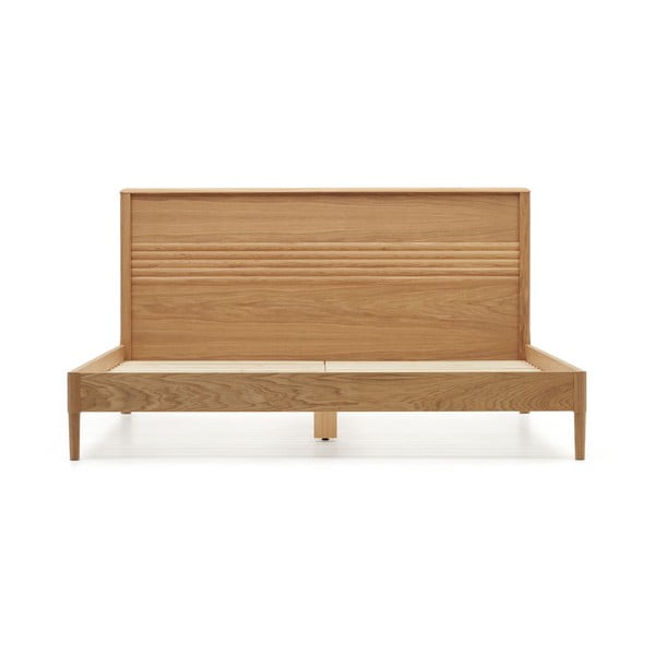 Dvojlôžková posteľ z dubového dreva s roštom v prírodnej farbe 180x200 cm Lenon – Kave Home-image-2