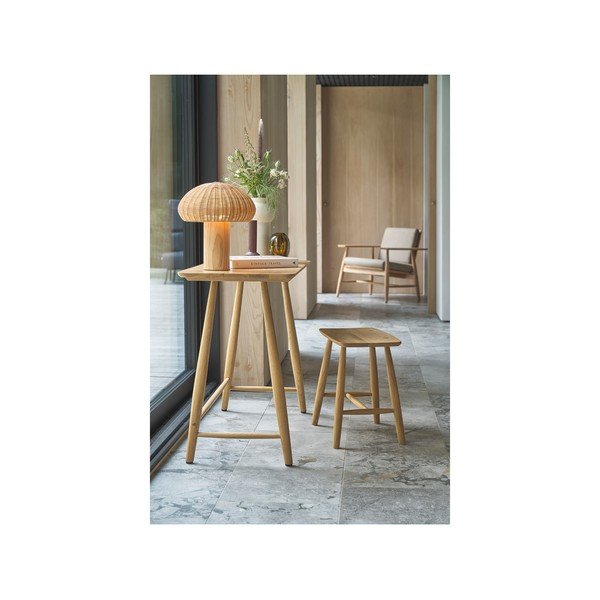 LED stolová lampa v prírodnej farbe s ratanovým tienidlom (výška  32 cm) – Villa Collection-image-2