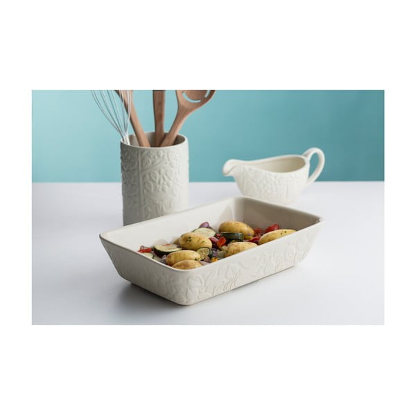 Krémovobiela kameninová zapekacia misa Mason Cash In the Forest, 31 x 20 cm-image-2