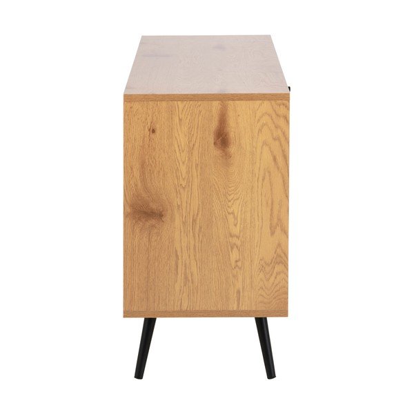 TV stolík v dekore duba v čierno-prírodnej farbe 124x75 cm Wilma – Actona-image-4