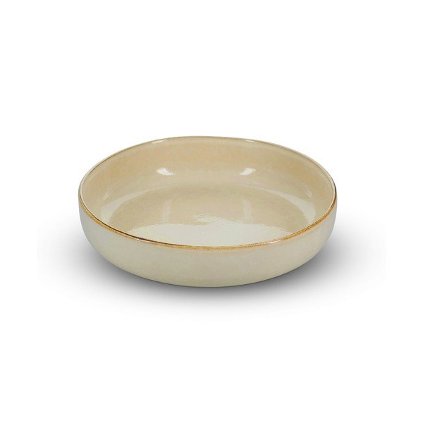 Béžový servírovací kameninový tanier Meridian – Salt&Pepper