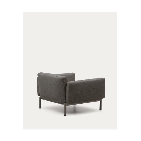 Sivé polstrované záhradné kreslo Sorells – Kave Home-image-1