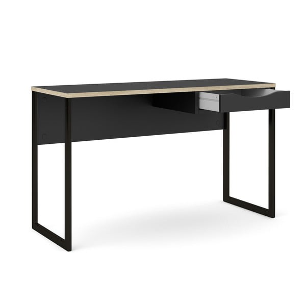 Čierny pracovný stôl Tvilum Function Plus, 130 x 48 cm-image-2