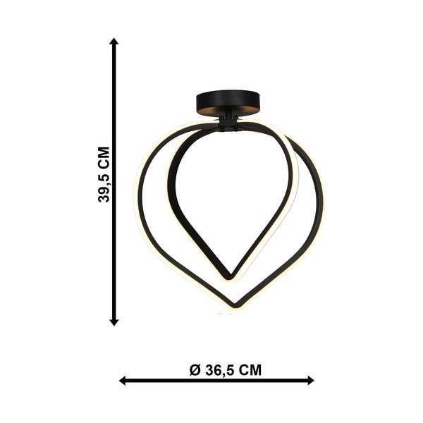 Čierne kovové LED stropné svietidlo Pars – Squid Lighting-image-4