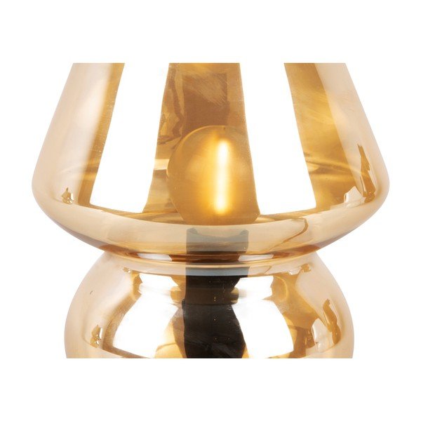 Svetlohnedá sklenená stolová lampa Leitmotiv Glass, výška 18 cm-image-2