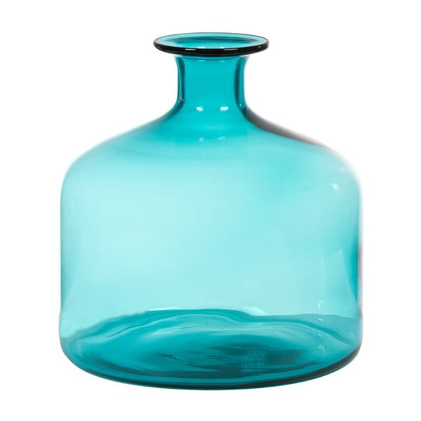 Veľká tyrkysová sklenená váza Santiago Pons
