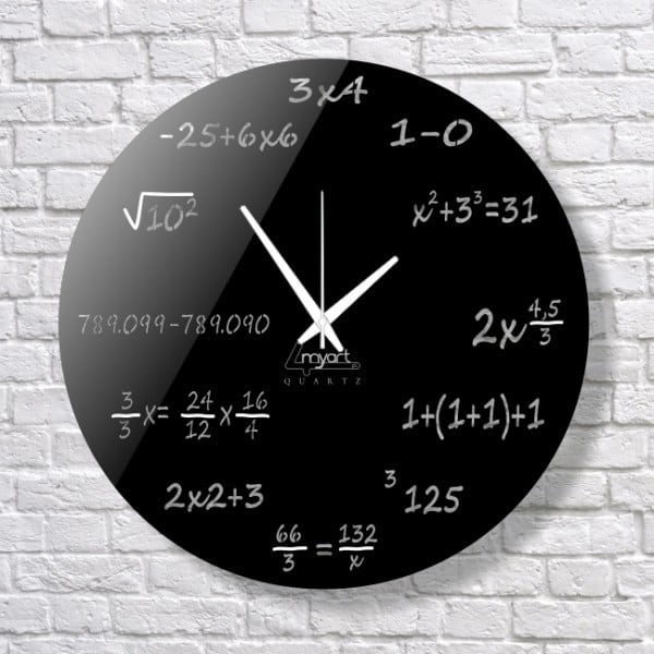 Nástenné hodiny Maths Clock