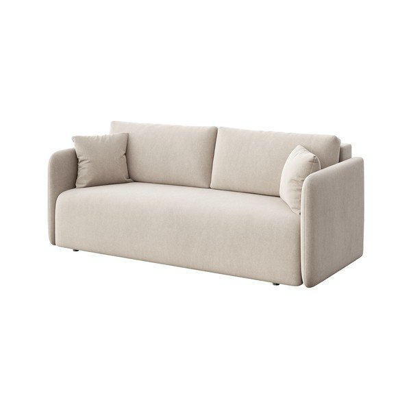 Béžová zamatová rozkladacia pohovka 220 cm Chaum – Rodier-image-2