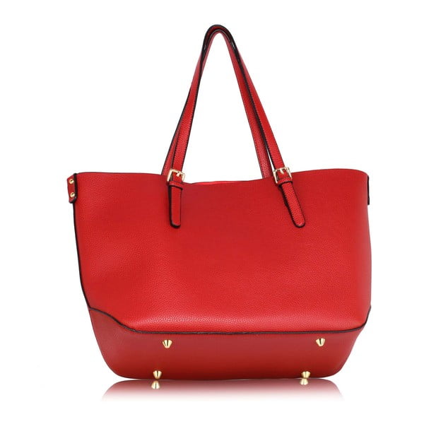 Červená kabelka L&S Bags Shopper