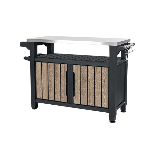 Plastový odkladací grilovací stolík 134x52 cm Deco Unity XL – Keter