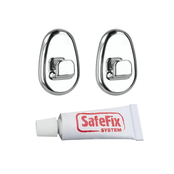 Set 2 ks háčikov a lepidla Metaltex Silver-image-1