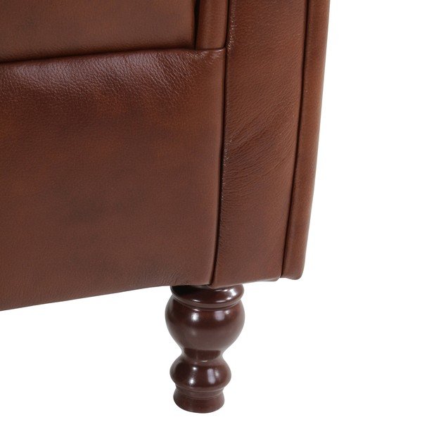 Hnedé kožené kreslo Max Winzer Vary-image-4